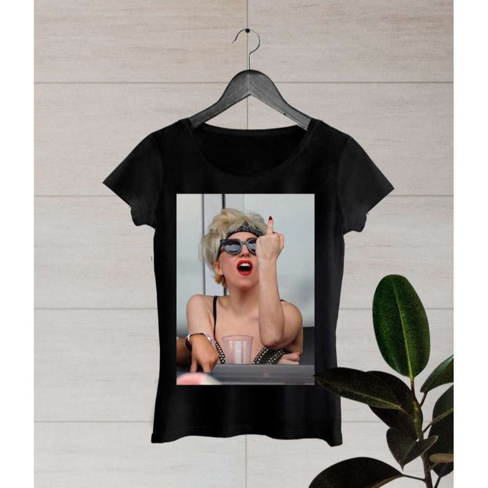 Lady Gaga T Shirt Middle Finger